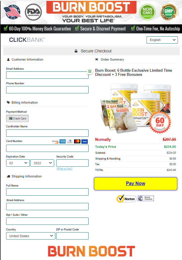 Burn Boost Secure page order